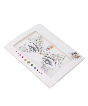 Face Rhinestones Stickers Shiny Glitter for Festival Holiday Self Adhesive Sweat Proof Waterproof ABS
