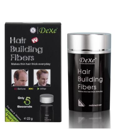 Hair Building Fibers (Black) - Hair Thickener for Fine Hair for Women & Men