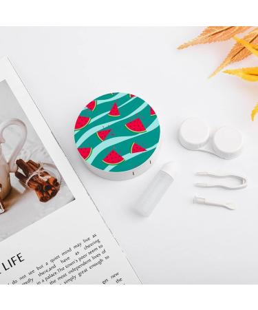 I Love Watermelon Round Case For Contact Lens Kit Storage Box with Mirror Printed - Buy Online on GoSupps.com