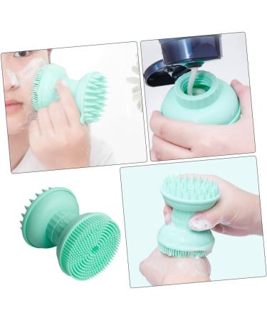 Mikinona 1pc Three-in-one Bath Brush Face Scrubbers Facial Cleansing Brush Scalp Exfoliator Brush Skin Care Brush Face Exfoliator Brush Gentle Exfoliating Brush Skin Care Shampoo 8.6x7cm Green - Buy Online on GoSupps.com