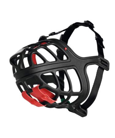 HUNTER ALBURY dog muzzle with removable poison bait protection 2 black