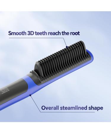 JNLY Hair Straightener Brush | 3 in 1 Ionic Hot Comb | Fast Heating Anti-Scald for Frizz-Free Hair | Perfect for Home & Salon Use - Buy Online on GoSupps.com