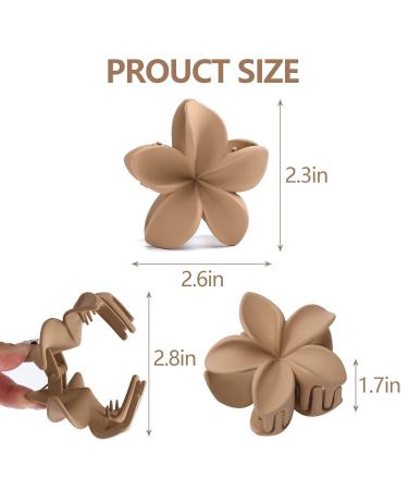 Matte Daisy Flower Hair Claw Clips - 6 Pack Floral Hair Clips for Women & Girls - Buy Online on GoSupps.com