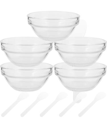 Kichvoe 1 Set Toning Mask Tool Glass Mixing Bowl Beauty Supply Diy Mask Bowl Diy Stirring Bowl Modulating Facial Mask Bowl Cosmetic Beauty Tool Salon Mask Bowl Diy Face Mask Bowl