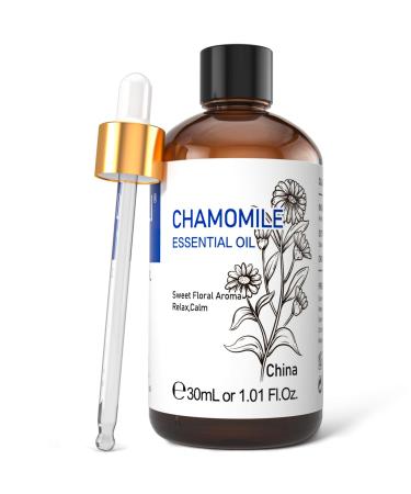 HIQILI Chamomile Essential Oils 30ML 100% Natural Aromatherapy Oil for Face Candle Making Diffuser Skin&Hair-1 Fl Oz Chamomile 30.00 ml (Pack of 1)