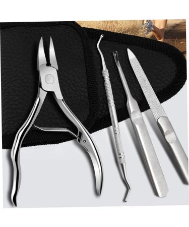 IWOWHERO Pedicure Tool 1 Set Manicure 2-piece Set Cuticle Toenail Manicure Trimmer Cuticle Pusher Manicure Tool Home Tools Ingrown Toe Nipper Fingernail Clipper 4 Piece Set Stainless Steel - Buy Online on GoSupps.com
