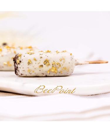 BeePoint 24K Edible Gold Leaf Sheets 10 Pcs - 0.98 x 0.98 for Cake Decorating, Baking, Art & DIY Projects - Gilding, Crafting, Makeup & Home - Buy Online on GoSupps.com