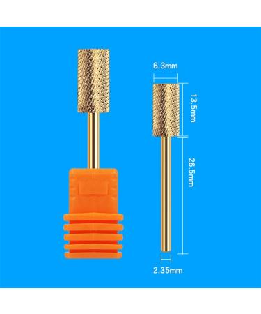 Nail Art Tungsten Steel Polishing Head Round Head Metal Alloy Polishing Drill Gold Polishing/removal Head(Golden-F) - Buy Online on GoSupps.com