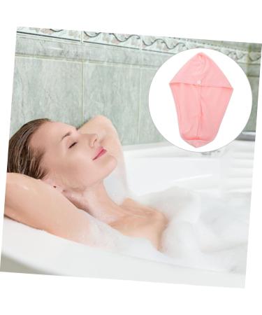 Quick Dry Pink Hair Drying Cap | Healeved Thick Bathing Turban | International Shipping Available - Buy Online on GoSupps.com