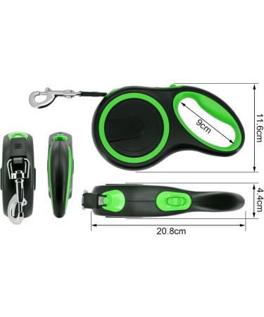 Moyouno 8m Retractable Dog Leash - Automatic High-End Leash for Small Medium & Large Dogs up to 50kg - Durable Green Pet Lead - Buy Online on GoSupps.com