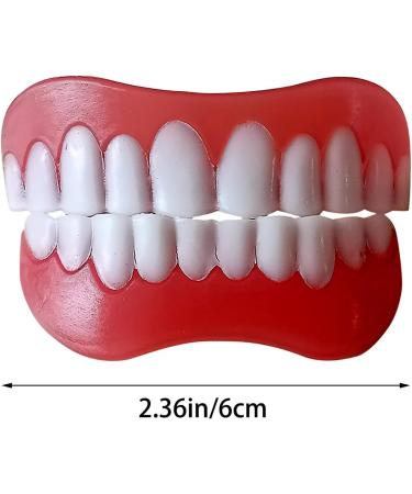 Fnkdor Red Artificial Dentures - Cosmetic False Teeth & Veneers | One Size Fits All - Buy Online on GoSupps.com