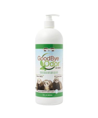 Marshall Pet Products Goodbye Odor Natural Deodorizing Water Supplement, for Ferrets and Small Animals 32-Ounce