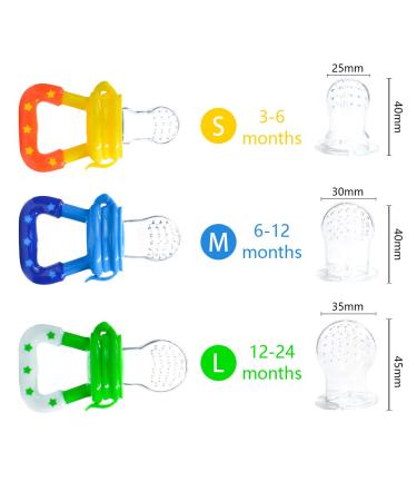 Baby Food Fruit Feeder Pacifier - Silicone Nipple Includes All The Sizes The Silicone Nipple Pouches Feeder Pacifier 6 Different Toy Teether in Appetite - Buy Online on GoSupps.com