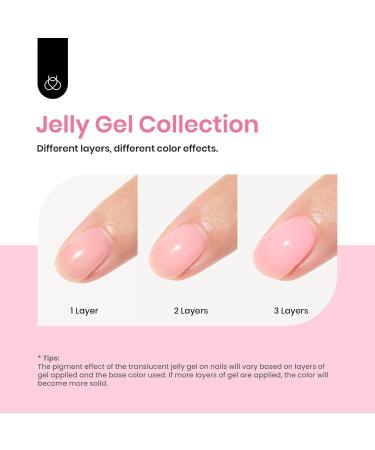Beetles Jelly Gel Nail Polish in Translucent Sheer Pink - 15ml - Buy Online on GoSupps.com