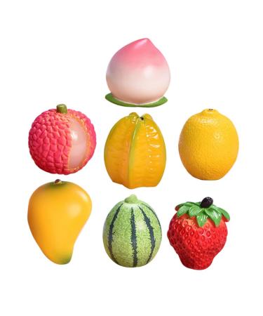 Zerodeko 7pcs Simulated Fruit Ornaments Resin Craft Fruit Artificial Fruit Model Fruit Model Prop Mini Mango Model Simulated Fruit Adornment Fruit Model Decor Strawberry Trinkets