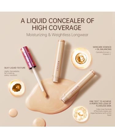 ZEESEA Dessert Collection Liquid Concealer #00 Oat Milk - Correct Imperfections Moisture & Longwear 0.1 Fl Oz - Shop Internationally - Buy Online on GoSupps.com