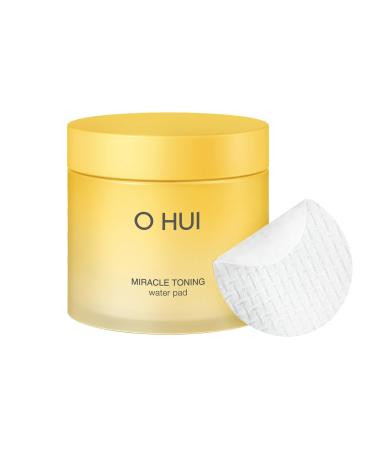 OHUI Miracle Toning Dual Sided Toner Pads | Exfoliating Soothing Moisturizing Smoothing | Glowing Skin Dullness | Hyaluronic Acid Vitamin C AHA PHA Niacinamide Panthenol Glycerin | K-Beauty