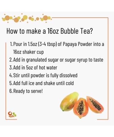 Papaya Bubble Tea Powder - 2.2 Pound | Qbubble Papaya Tea Powder - Buy Online on GoSupps.com