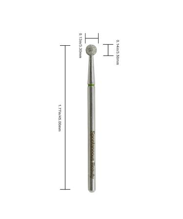 Premium Diamond Nail Drill Bit 3/32 Shank - Ball Shape Large, Coarse Grit - Buy Online on GoSupps.com