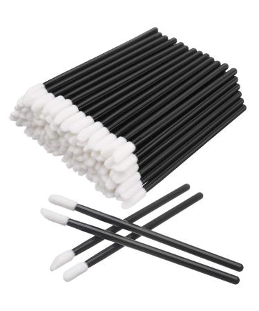 Disposable Lip Brushes Make Up Brush Lipstick Lip Gloss Wands Applicator Tool Makeup Beauty Tool Kits (100pc Black) black lip-100
