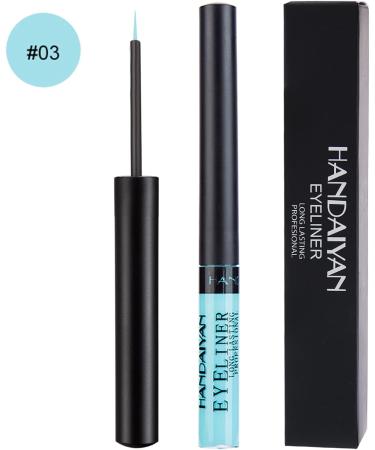 Long-Lasting Waterproof Matte Liquid Coloured Eyeliner - Black, Purple, Brown & Skyblue-03 | Highly-Pigmented Eye Makeup Tool - Buy Online on GoSupps.com
