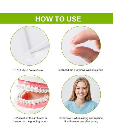 Orthodontic Wax for Braces - 10 Pieces & 50 Stripes | Relieve Irritation & Pain - White Dental Wax - Buy Online on GoSupps.com