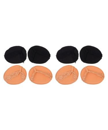 Healifty 4 Pairs Half Size Non-Slip Mat Forefoot Cushion Toe Straightener Protector Foot Shoe Pads for High Heels Women s Heels Kid Heels Forefoot Pad Front Feet Man Half Socks