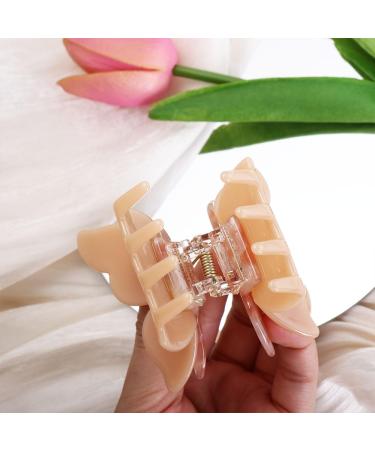 Vctitil Double Layer Butterfly Acetate Hair Claws Hair Clips Ponytail Holders Shark Clip Barrettes Hair Accessories for Women Girl Thin Thick Hair(orange) - Buy Online on GoSupps.com