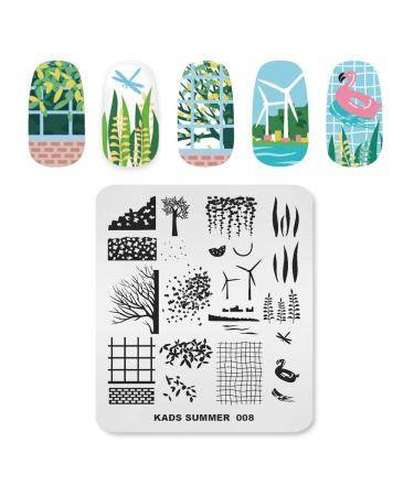 KADS Nail Art Stamping Plate Warm Color Summer Series Stamping Plate for Nail (SU008)