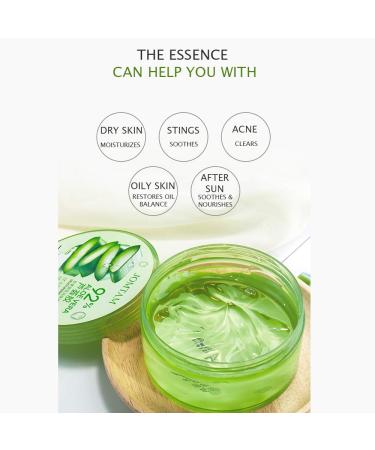 Aloe Vera 92% Moisturizing Gel - Natural Extract for Nourishing & Softening Skin | Acne Removal | 300g - Buy Online on GoSupps.com