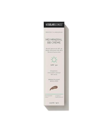 MDSolarscapes MD Mineral BB Creme SPF 50 - Tinted UV Resistant Sunscreen - Vitamin Infused Vegan & Oil-Free - Dark 1.32 OZ - Sun Defense & Skin Boosting Formula - Buy Online on GoSupps.com