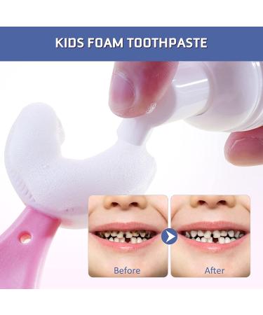 Kids Anti-Cavity Foam Toothpaste with Low Fluoride for Ages 3+, Strawberry & Watermelon Flavors - 360 Mouth Care Pack - Buy Online on GoSupps.com