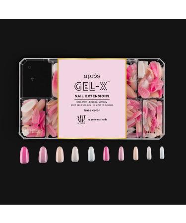 ArtMe x Apres Gel-X Sculpted Round Medium Tips Box | Base Color | 500 Gel-X Tips | Premium Quality | 10 Sizes 0-9 | 2022 Version - Buy Online on GoSupps.com
