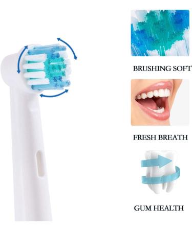 WuYan 8pcs Oral B Replacement Brush Heads - Dual Clean Plaque Precision for Electric Toothbrush - Gentle on Sensitive Gums - Buy Online on GoSupps.com