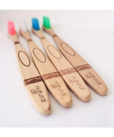 Kids Bamboo Toothbrush Crayon Set - Eco-Friendly, Soft Bristles, Non-BPA | Educational Bonus | 4 Pack - Buy Online on GoSupps.com