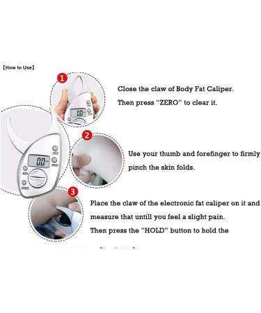 Feadem Digital Body Fat Caliper with LCD Display - Skinfold Caliper for Accurate Body Fat Measurement and Muscle Testing - Buy Online on GoSupps.com