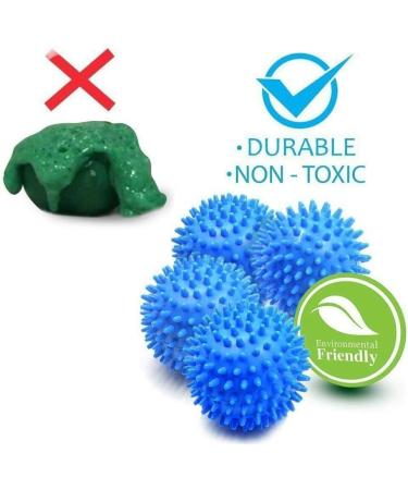 Reusable Dryer Balls Tumble Laundry Wash Balls Non Melt Dryer Balls for Speeding Drying and Reducing Creases for Clothes (Blue) - Buy Online on GoSupps.com