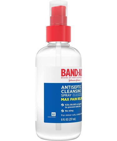 Band-Aid Pain Relieving Antiseptic Cleansing Spray with Pramoxine HCl - 8 fl. Oz - Buy Online on GoSupps.com