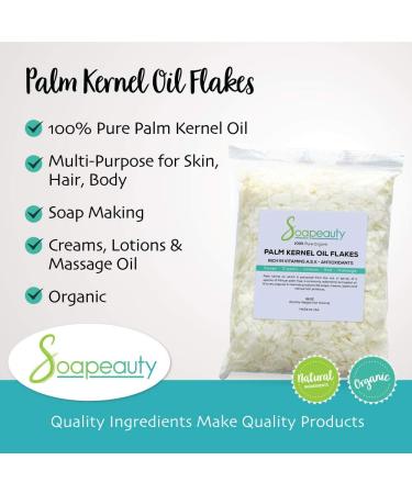 Palm Kernel Oil Flakes - Pure Unrefined Oil for Soap Making & Cosmetics - 32 OZ Pack - Buy Online on GoSupps.com
