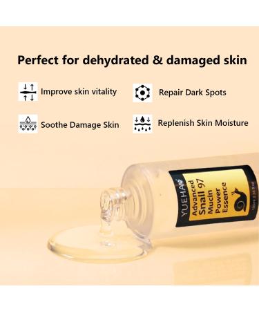 Snail Mucin Face Serum 97% - Rejuvenating Hydration for All Climates | Improve Dull Skin & Fine Lines - 3.38 Fl Oz - Buy Online on GoSupps.com