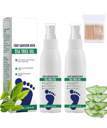 2 pi ces Spray D Sinfectant Pour Les Pieds L'Huile D'Arbre Th S Rum De Soin Des Pieds Et Des Ongles L'Huile Naturelle D'Arbre Th Et Spray Pour Les Pieds L'Aloe