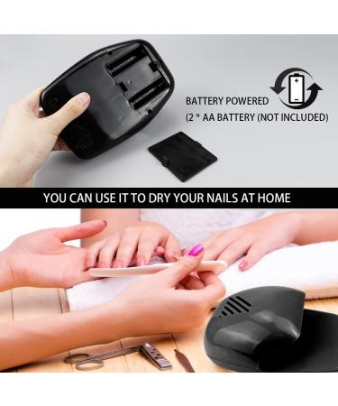 Portable Nail Dryer Portable Nail Fan Dryer Cooling Fan Nail Polish Quick Dryer for Normal Nail Polish Suitable e for Household and Salon (Black) - Buy Online on GoSupps.com