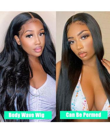 SOKU 18 Body Wave Synthetic Lace Front Wig Dark Brown - Pre Plucked T Part with Baby Hair, HD Transparent Lace - Women's Natural Wave Wigs - Buy Online on GoSupps.com