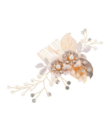 DOITOOL Hair Comb Aesthetic Hair Accessories Hair Styling Accessories Floral Hair Headpiece Flower Clips Wedding Headdresss Birthday Headpiece Decor Rhinestones Pin Diamond Bride