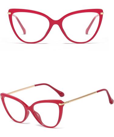 KDOQ TR90 Cat Eye Blue Light Blocking Glasses for Women - Anti Eyestrain Computer & Gamer Eyewear in Red - International Shipping Available - Buy Online on GoSupps.com