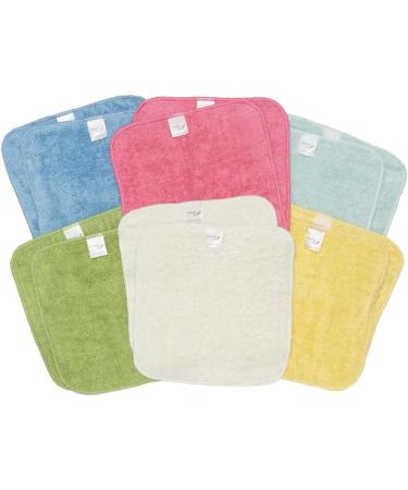 KaWaii Baby 12-Pack Organic Cotton Washcloth Wipes Super Soft & Absorbent Towels for babies Boys Girls Face & Body