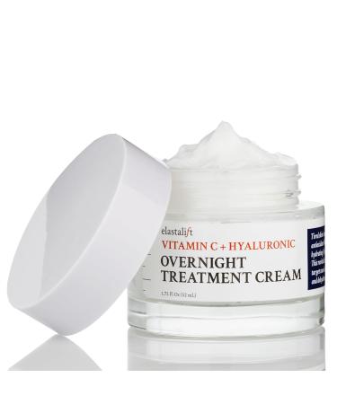 Elastalift Renewing Night Cream | Brightening Vitamin C & Hyaluronic Acid Moisturizer | Oil-Free Overnight Facial Treatment | 1.75 Fl Oz - Buy Online on GoSupps.com