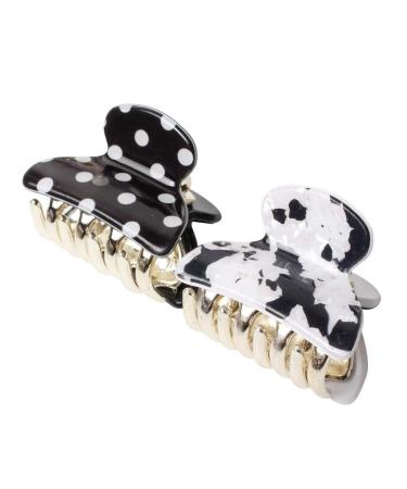 Floral Printed Small Acrylic Hair Claw Clips - Pack of 12 (Color D) - No-Slip Grip for Girls and Women - Buy Online on GoSupps.com