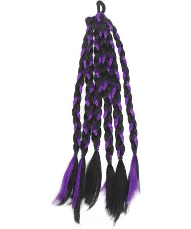 Boxing Braided Hair Extension Boxing Hair Extension Long Safe for Outdoor Use for Women (Balck Purple) - Buy Online on GoSupps.com