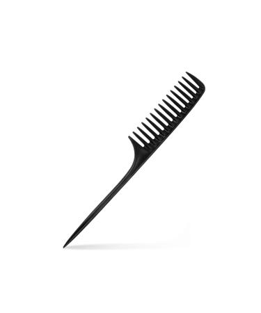 YEEPSYS Wide Tooth Comb for Curly Hair,Long Hair,Wet Hair,Detangling Comb, Paddle Hair Comb (Black, Rat Tail Combs) (Black)